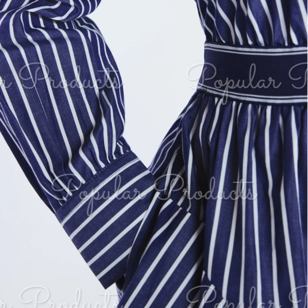 Free Assembly | Cotton Shirtdress, Mysterious Blue - Picture 4 of 6